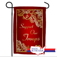 Garden Flag: (February) Support Our Troops - Valentine