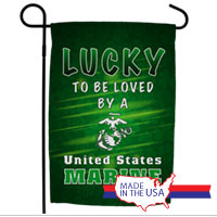 Garden Flag: Lucky to be Loved by a US Marine