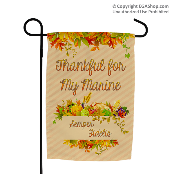 Garden Flag: (November) Thankful for My Marine(s)