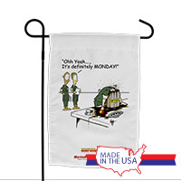 Garden Flag (Made in USA): SemperToons -Monday