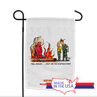 Garden Flag (Made in USA): SemperToons -Recruit, What You Waiting For?