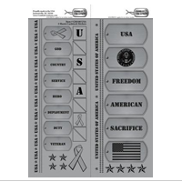 Sticker, Cardstock, Dog Tag U.S.A.