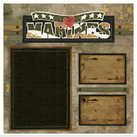 Paper, Marines Left Side, 12x12