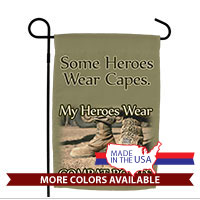 Garden Flag: My Heroes Wear Combat Boots