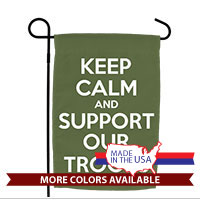Garden Flag: KEEP CALM SUPPORT TROOPS