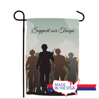 Garden Flag: Troops Silhouette