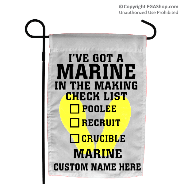 Garden Flag: CHECKBOX, Marine in the Making (No Quarantine)