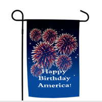 Garden Flag: Happy Birthday America!