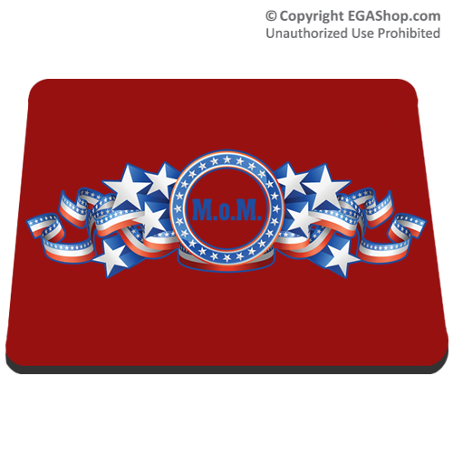 Mousepad: M.o.M. Patriotic on Red Background