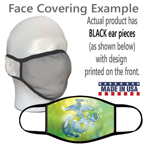 Face Covering: EGA on Green Spring Background