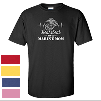 _T-Shirt (Cotton): Heartbeat of a Marine ___