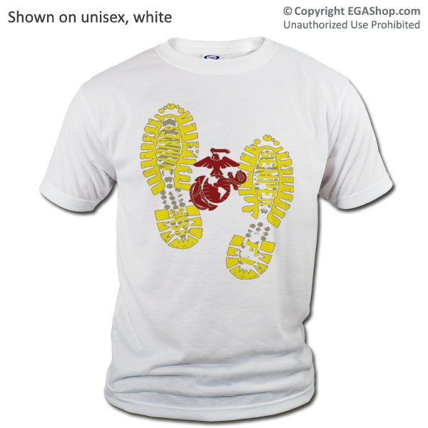 _T-Shirt (Unisex): Bootprints With EGA (Short Sleeve)