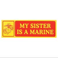 z Bumper Sticker, My Sister is a Marine
