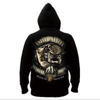 Z Hoodie: Bulldog (Black Ink Design)