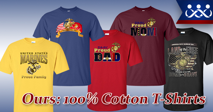 Ours: 100% Cotton T-Shirts