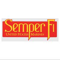 Decal, Semper Fi (classic red/yellow)
