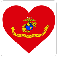 Marine Corps Flag Heart