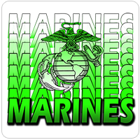 Marines Repeating -lime green
