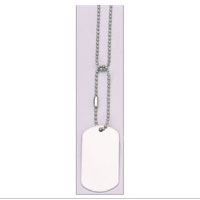 Beaded Chains (Dog Tag): Two-Piece, Silver