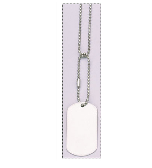 Beaded Chains (Dog Tag): Two-Piece, Silver