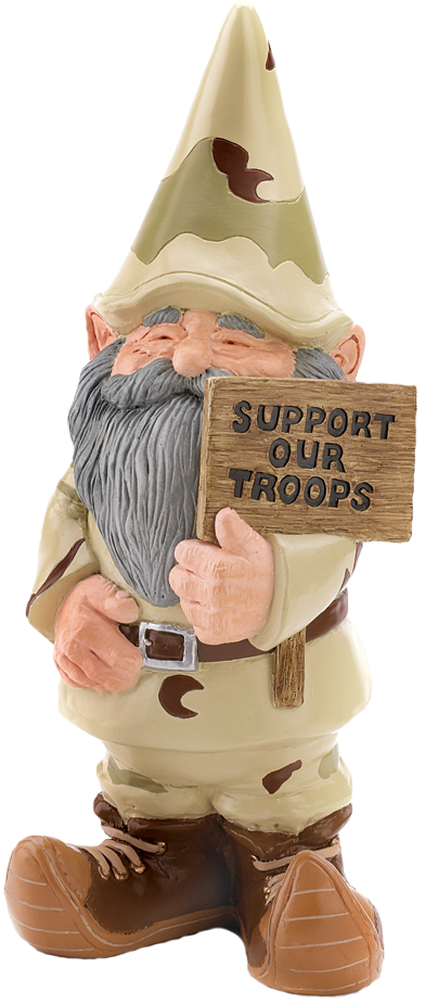 Garden Gnome: Support Our Troops