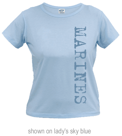 _T-Shirt (Ladies): Grunge Marines Sideways