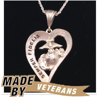 Necklace, Heart Semper Fidelis