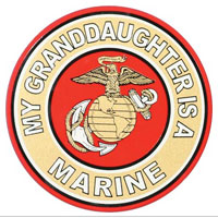 Decal, EGA My Granddaughter Is A Marine