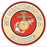 Decal, EGA My Grandson Is A Marine