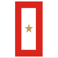 Sticker, Service Flag, Gold Star