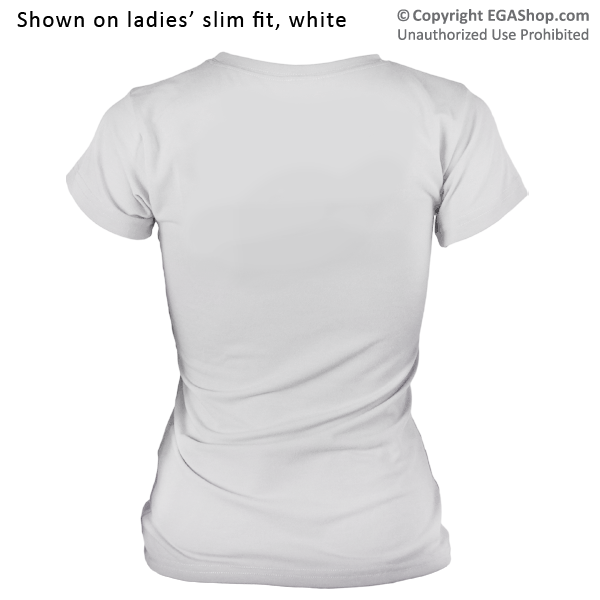 TShirt, White, Ladies SlimFit, Medium