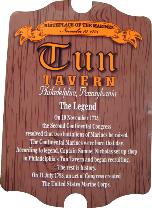 Hardboard Sign: Tun Tavern